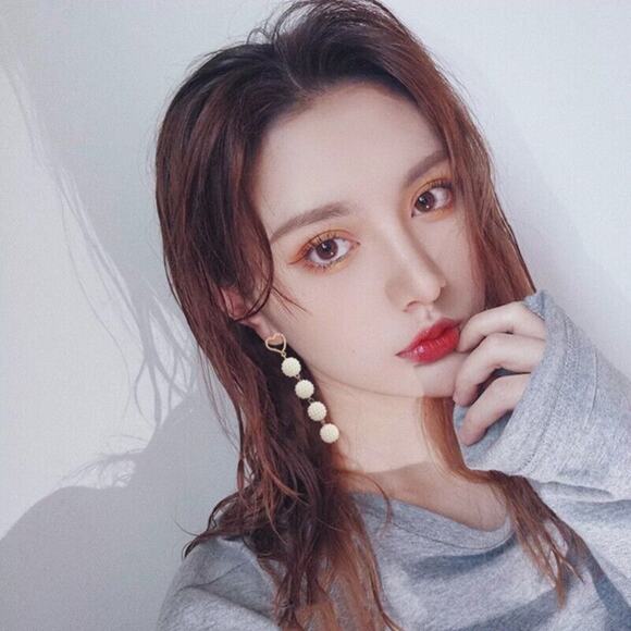 White Gold Tone Heart Texter Oval Solid Beaded Faux Pearl Earrings Boho Roun - Picture 6 of 10